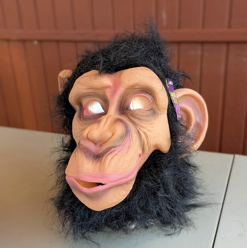 Halloween Chimp Monkey Head Mask